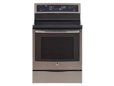 30" GE Profile Free Standing Electric Self Cleaning True Convection Range - PCB915EKES