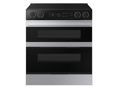 30" Samsung 6.3 Cu. Ft. Electric Slide-In Dual Door Range with Illuminated Knobs - NSE6DG8550SRAC