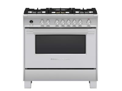 36" Fisher & paykel Dual Fuel Range  - OR36SCG6X1