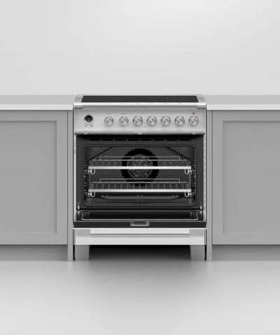 30" Fisher & Paykel Series 9 Classic Induction Range With 4 Zones In White - OR30SCI6W1