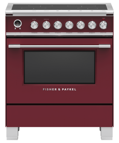 30" Fisher & Paykel Series 9 Classic Induction Range With 4 Zones In Red - OR30SCI6R1