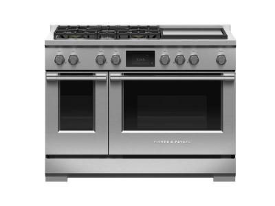 48" Fisher & Paykel Dual Fuel Range 5 Burners with Griddle - RDV3-485GD-N