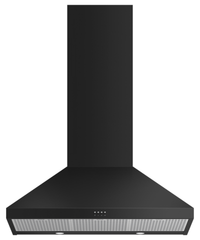 36" Fisher & Paykel Pyramid Chimney Wall Range Hood in Black - HC36PCB1