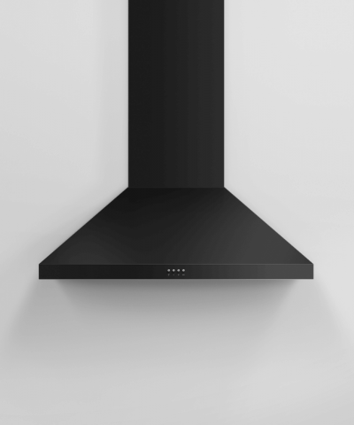 36" Fisher & Paykel Pyramid Chimney Wall Range Hood in Black - HC36PCB1