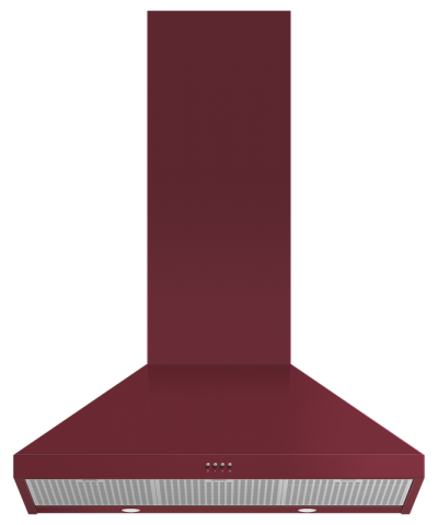 36" Fisher & Paykel Pyramid Chimney Wall Range Hood in Red - HC36PCR1