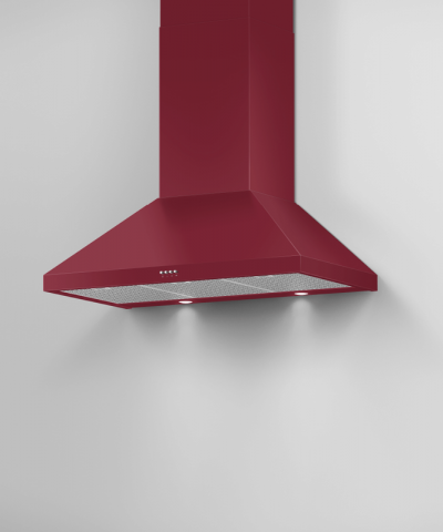 36" Fisher & Paykel Pyramid Chimney Wall Range Hood in Red - HC36PCR1