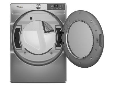 27" Whirlpool 7.4 Cu. Ft. Smart Front Load Gas Dryer with Wrinkle Shield Option in Radiant Silver - WGD5720RR