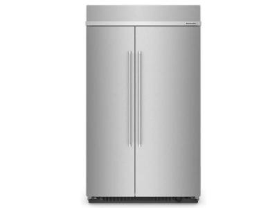 48" KitchenAid 30 Cu. Ft. Built-In Side-by-Side Refrigerator with PrintShield Finish - KBSN708MPS