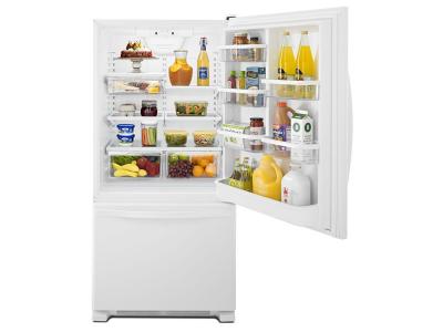 30" Whirlpool 19 Cu. Ft. Bottom-Freezer Refrigerator with Freezer Drawer - WRB329DFBW