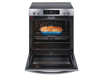 30" Frigidaire Gallery 6.2 Cu. Ft. Front Control Electric Range with Total Convection in Stainless Steel - GCFE306CBF