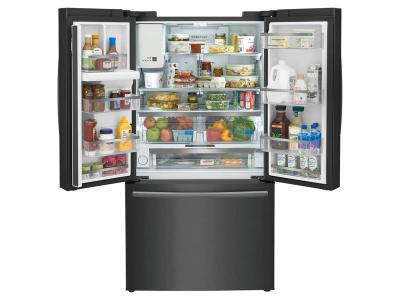 36" Frigidaire Gallery 22.6 Cu. Ft. French Door Refrigerator in Black Stainless Steel - GRFC2353AD