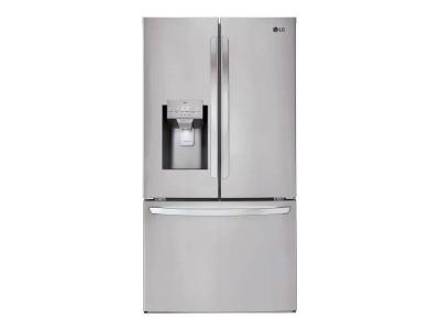 36" LG 28 Cu. Ft. French 3-Door Standard-Depth Refrigerator with Ice - LHFS28XBS