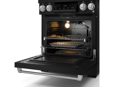 30" ThorKitchen GR Series Professional Gas Range with Tilt Panel Touch Control in Black/Stainless Steel - RSG30B-SS