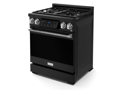 30" ThorKitchen GR Series Professional Gas Range with Tilt Panel Touch Control in Black/Stainless Steel - RSG30B-SS