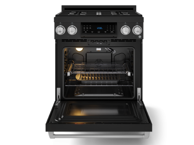 30" ThorKitchen GR Series Professional Gas Range with Tilt Panel Touch Control in Black/Stainless Steel - RSG30B-SS