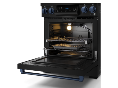 30" ThorKitchen GR Series Professional Gas Range with Tilt Panel Touch Control in Black/Blue - RSG30B-BLU