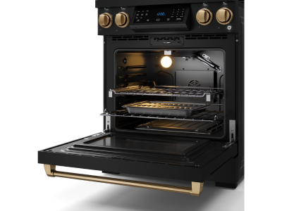 30" ThorKitchen GR Series Professional Gas Range with Tilt Panel Touch Control in Black/Bronze - RSG30B-BRZ