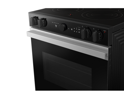 30" Samsung 6.3 Cu. Ft. Electric Slide-In Range with Air Sous Vide - NSE6DG8510SRAC