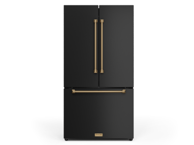 36" ThorKitchen Gordon Ramsay Series French Door Refrigerator With Handles in Black/Bronze - RF3621CTD00-BRZ