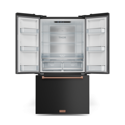 36" ThorKitchen Gordon Ramsay Series French Door Refrigerator With Handles in Black/Rose Gold - RF3621CTD00-RSG