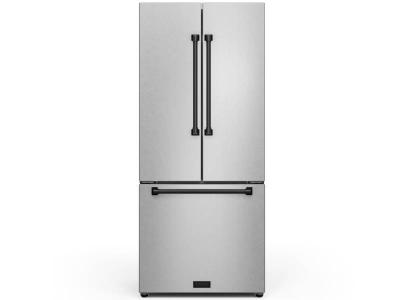 30" ThorKitchen Gordon Ramsay Series 17.7 Cu Ft French Door Refrigerator - RF3017FFD99-BLK