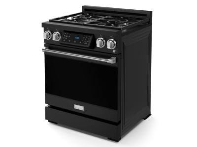 ThorKitchen GR Series Professional LP Range with Tilt Panel Touch Control in Matte Black/Stainless Steel - RSG30BLP-SS