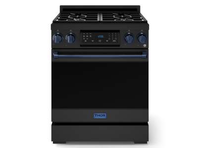 ThorKitchen GR Series Professional LP Range with Tilt Panel Touch Control in Matte Black/Blue - RSG30BLP-BLU