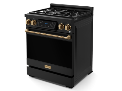 ThorKitchen GR Series Professional LP Range with Tilt Panel Touch Control in Matte Black/Bronze - RSG30BLP-BRZ