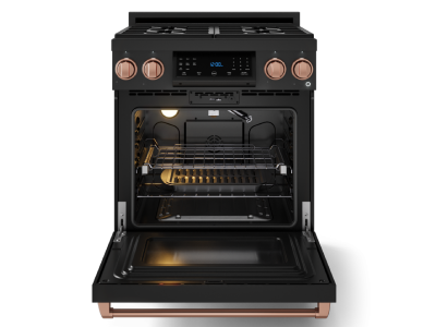 ThorKitchen GR Series Professional LP Range with Tilt Panel Touch Control in Matte Black/Rose Gold - RSG30BLP-RSG