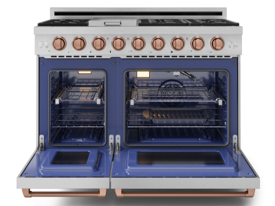 Thorkitchen Gordon Ramsay Series Professional Gas Range with Pro-Style Knobs in Stainless Steel/Rose Gold - RSG48E-RSG