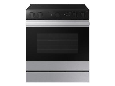 30" Samsung 6.3 Cu. Ft. Electric Slide-in True Convection Range - NSE6DG8500SRAC