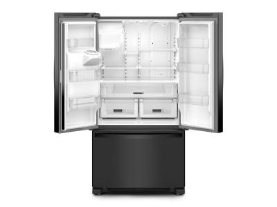 36" Whirlpool French Door Bottom Mount Refrigerator in Black - WRFF3436RB