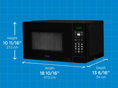 19" Danby 0.9 Cu. Ft. Countertop Microwave in Black - DBMW0921BBB