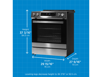 30" Danby Slide-In Induction Range with LED Touch Control in Stainless Steel - DIRC300BSSC