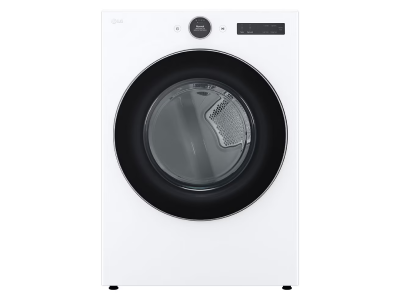 27" LG 7.4 Cu. Ft. Ultra Large Capacity Smart Front Load Electric Energy Star Dryer with Sensor Dry and Steam Technology in White - DLEX5500W